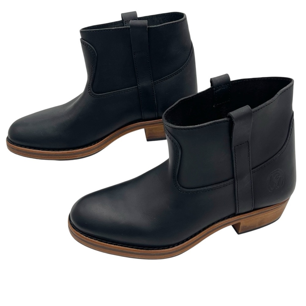 La Botte Gardian Tiers Gardian Oiled Black Leather Pull On Boots Handcrafted‎ 37
